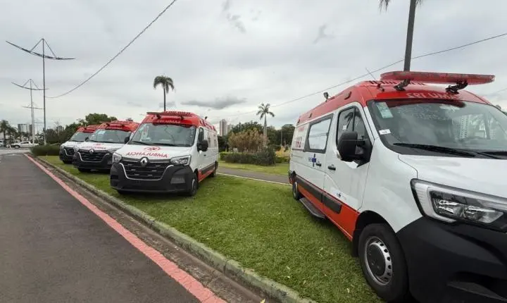 Indaiatuba recebe quatro novas ambulâncias para reforçar atendimento