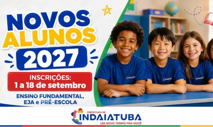 Secretaria de Educação abre inscrições para novos alunos da rede municipal em 2027